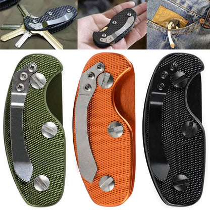 Portable Smart Key Holder Pouch: EDC Pocket Organizer with Chain for Men - Compact Car Key Wallet & Housekeeper Tool