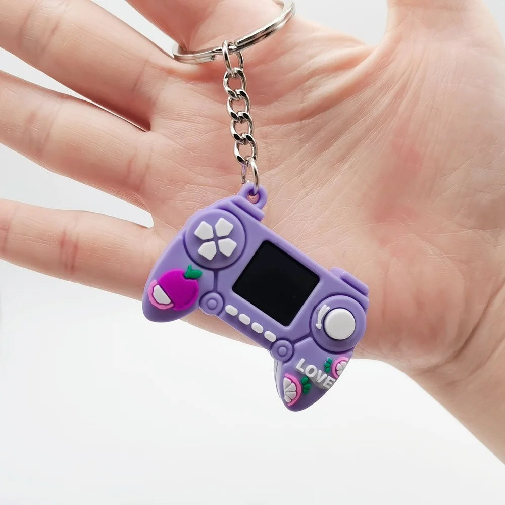 Game Controller Keychain - Cute PVC Simulation Gamepad Joystick Bag & Car Charm