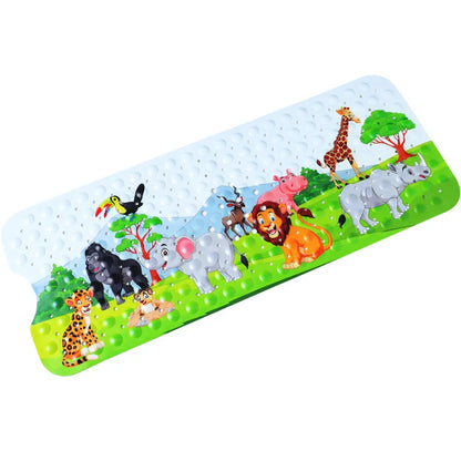 Large Cartoon PVC Bath Mat – Anti-Slip Shower & Bathtub Mat with Suction Cups, Soft Massage Pad for Kids & Elderly