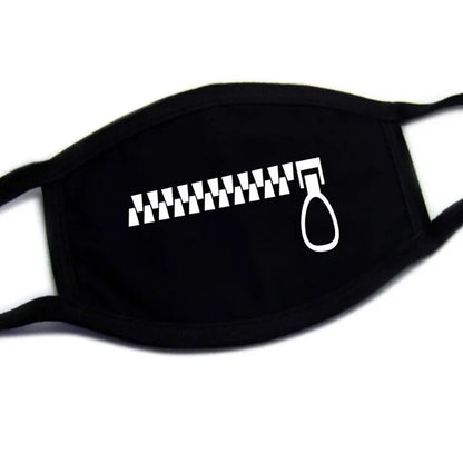 Kawaii Anime Expression Cotton Face Mask – Breathable Smile Mouth Muffle for Unisex Korean Style
