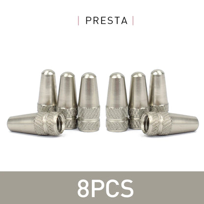 4/8PCS Aluminum Alloy Bicycle Tire Valve Caps – Dustproof Presta Valve Protectors for MTB & Road Bikes