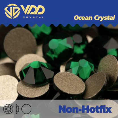 VDD Non Hot Fix Crystal Nail Art Rhinestones - 2088 Flower Flatback Gems for DIY Nail Decorations