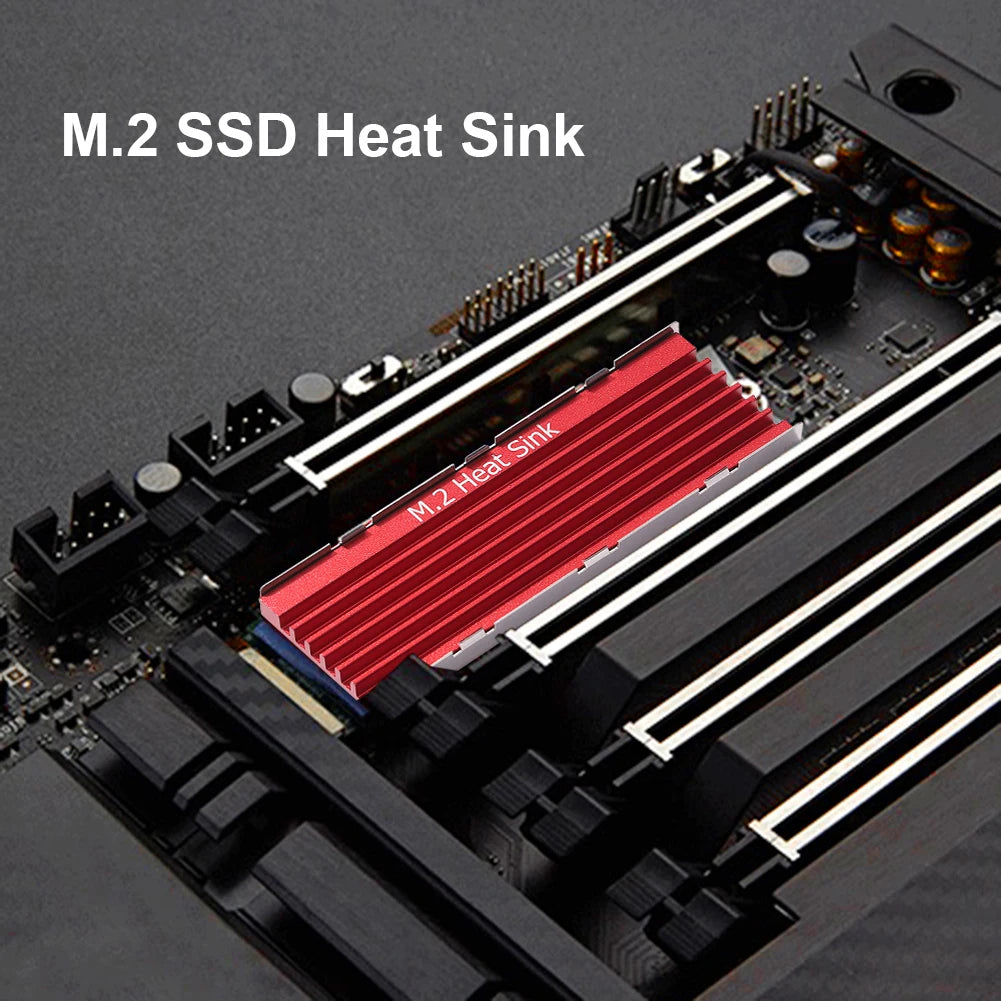 M.2 SSD HeatSink Aluminum Radiator - Thermal Cooling Pad for NVME NGFF M.2 2280 SSD, Desktop PC & PS5