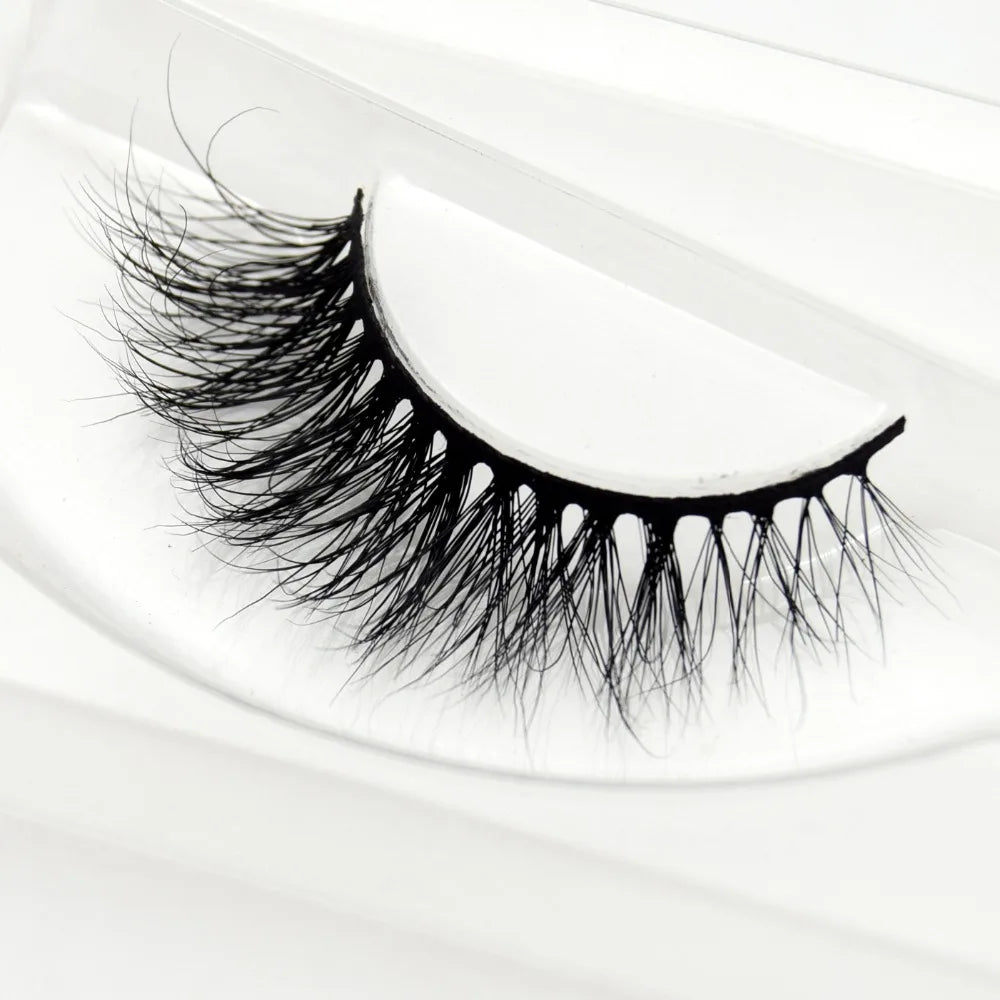 Visofree 3D Mink Eyelashes – Thick Handmade Full Strip Cruelty-Free False Lashes for Makeup M56