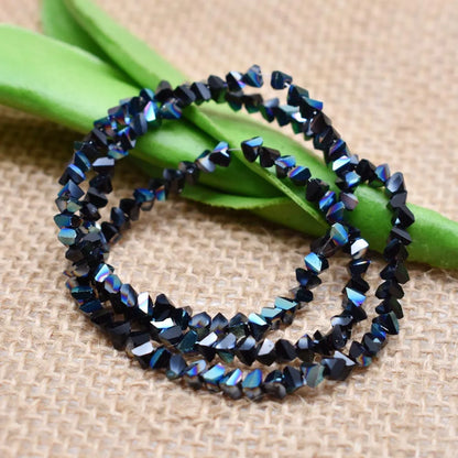 Yanqi Triangle Crystal Beads - 38 Colors 4mm Loose Glass Beads for DIY Jewelry Making Earrings Necklace Crafts
