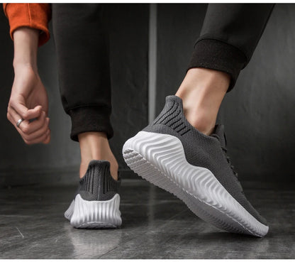 Men's White Sneakers – Casual Walking & Running Shoes, Plus Size 49, Tennis Masculino