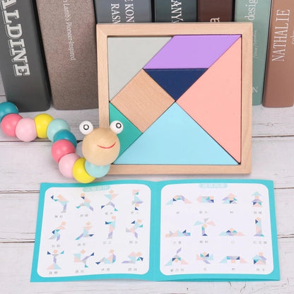 Hot Kids Montessori Wooden Toys – Macaron Blocks, Music Rattles, Colorful Educational Learning Blocks for Babies