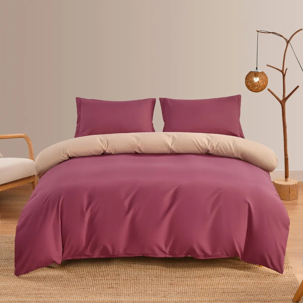New Design Dark Green Bedding Set - Duvet Cover, Bed Sheet & Pillowcase, King/Queen/Full/Single Size (Excluding Filler), 3/4pcs