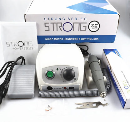 STRONG 210/207B 65W Nail Drill – 50000RPM Manicure & Pedicure Machine, Professional Nail Art Polishing Drill Machine
