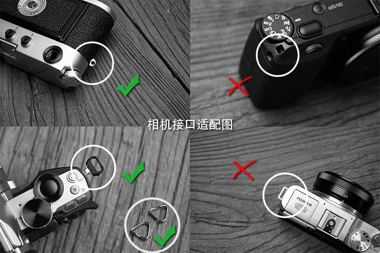 AYdgcam Genuine Leather Camera Wrist Strap - Handmade Adjustable Hand Grip for Fujifilm XT4 X100F Leica Q2 Canon Nikon Sony Lumix Panasonic Cameras