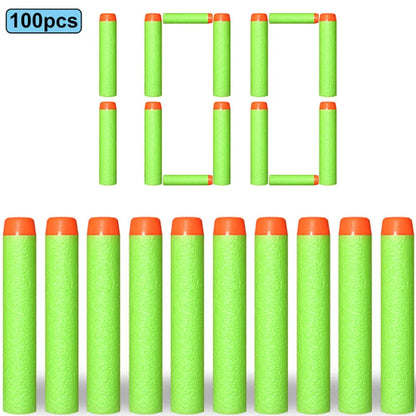 100pcs 7.2cm Soft Nerf Darts - Round Head Refill Sponge Bullets for NERF N-Strike Blasters, Kids Toy Gun Ammo