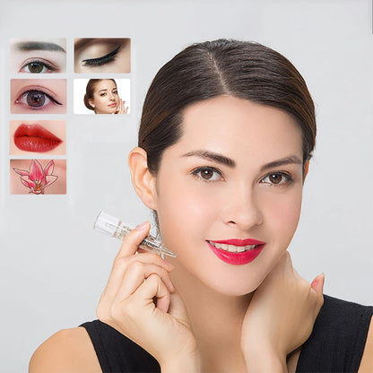 10PCS BIOMASER Disposable Tattoo Needles — Permanent Makeup Cartridges for Eyebrow & Lip, 1R/2R/3R/5R