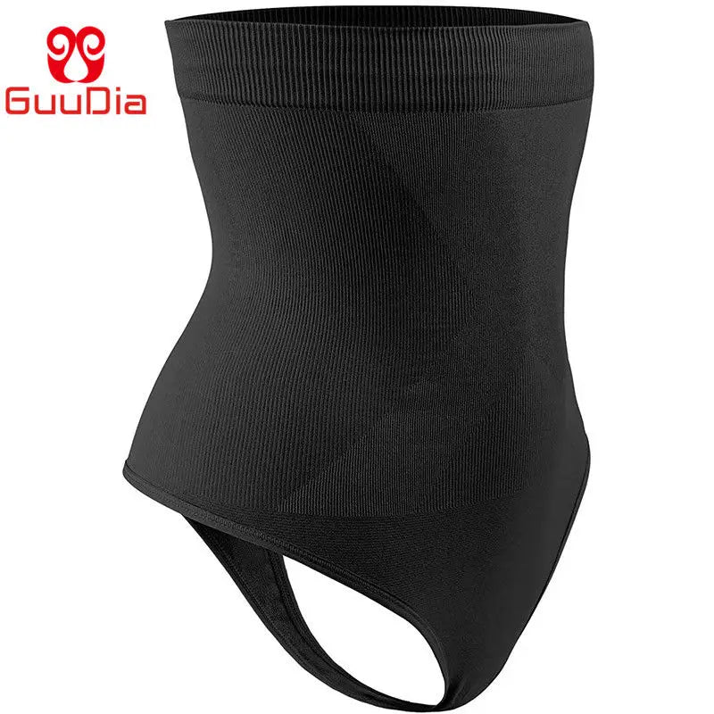 GUUDIA Women's High Waist Seamless Body Shaper Briefs - Firm Control Tummy Shaping Thong Shapewear Panties and Girdle Underwear