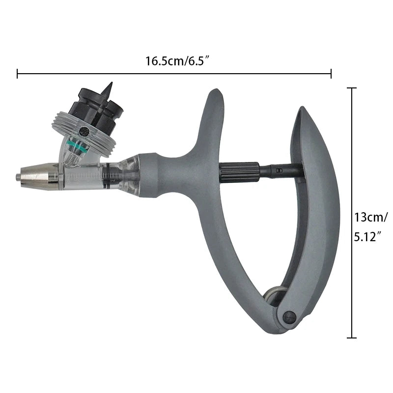 Automatic Veterinary Syringe 1ml/2ml/5ml — Adjustable Continuous Injection for Livestock, Pigs, Cattle, Sheep