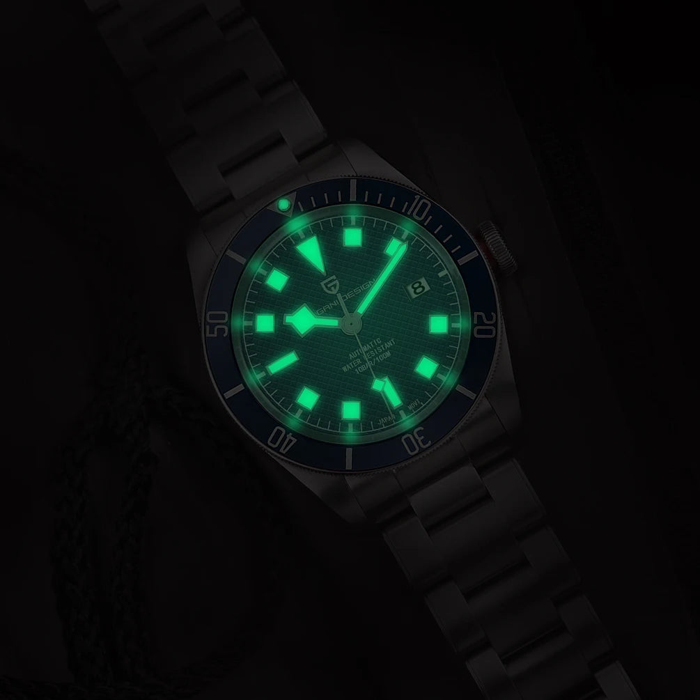 PAGANI DESIGN 2025 BB58 Men's Watch – Retro Automatic NH35A Mechanical, Luxury 100M Waterproof Wristwatch