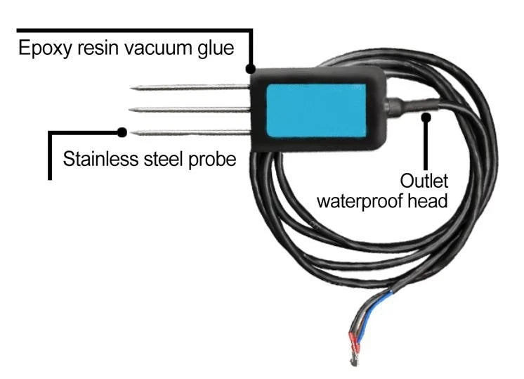 Soil Moisture, Temperature, Humidity, EC, pH & NPK Sensor - 4-20mA, 0-5V, RS485 Modbus for Accurate Soil Measurement