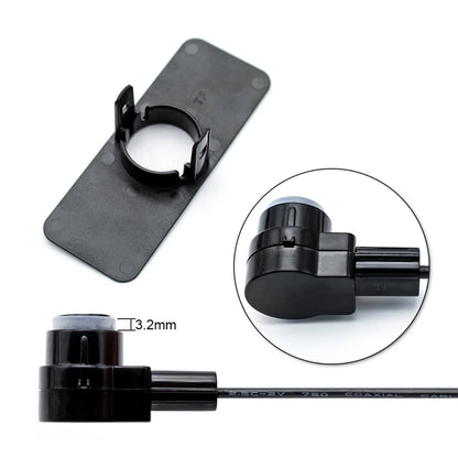 GreenYi Car Parking Sensor System - Parktronics with 4 Flat Sensors (Black/Silver/White, 13mm), Reverse Radar with Buzzer Alarm