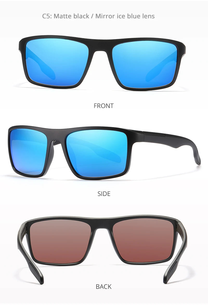 KDEAM Ultra-Light Polarized Sports Sunglasses for Men & Women – TAC 1.1mm Lens, Category 3 Driving Sun Glasses