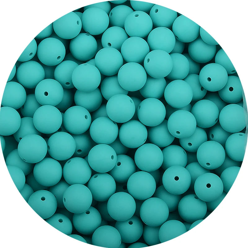 LOFCA Silicone Teething Beads - 20pcs 15mm Round Baby Chew Beads for DIY Teether Toys Infant Accessories