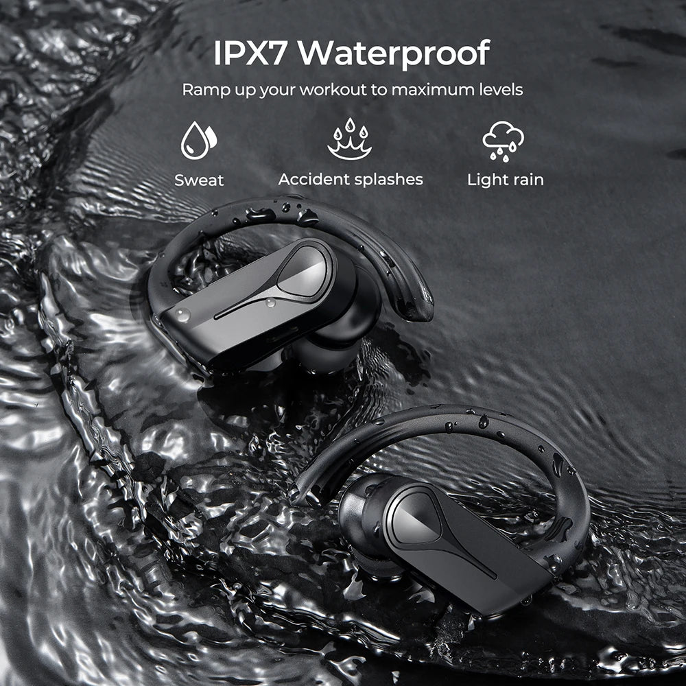 Mpow Flame Solo Wireless Bluetooth Sport Earbuds - IPX7 Waterproof Stereo Bass Headphones with Noise-Reducing Mic