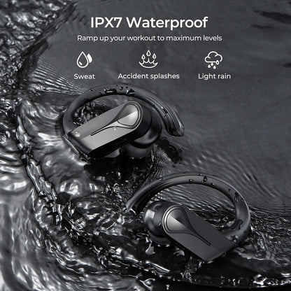 Mpow Flame Solo Wireless Bluetooth Sport Earbuds - IPX7 Waterproof Stereo Bass Headphones with Noise-Reducing Mic