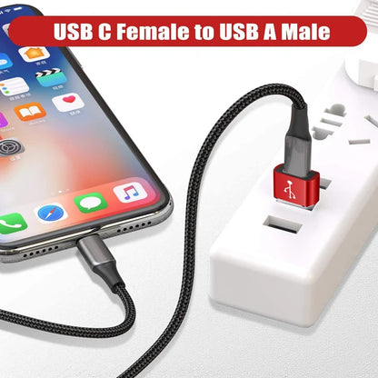 USB 3.0 to USB-C 3.1 Adapter – Mini Hi-Speed Type-C Female to USB-A Male Converter for Fast Charging & Data Sync OTG