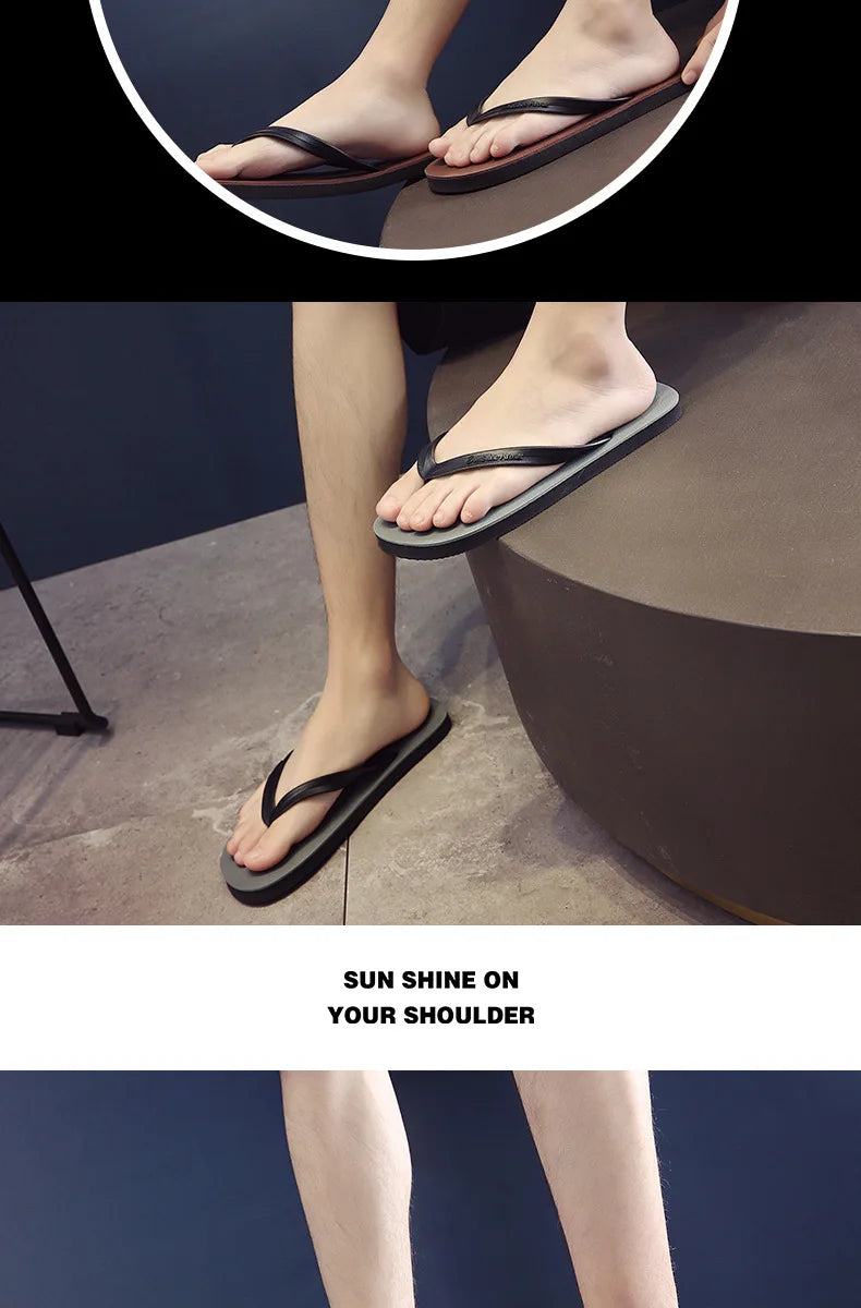 Men’s Summer Beach Sandals – Anti-Slip, Breathable Casual Flip Flops & Outdoor Slippers for Couples