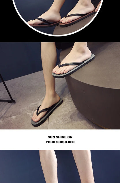 Men’s Summer Beach Sandals – Anti-Slip, Breathable Casual Flip Flops & Outdoor Slippers for Couples