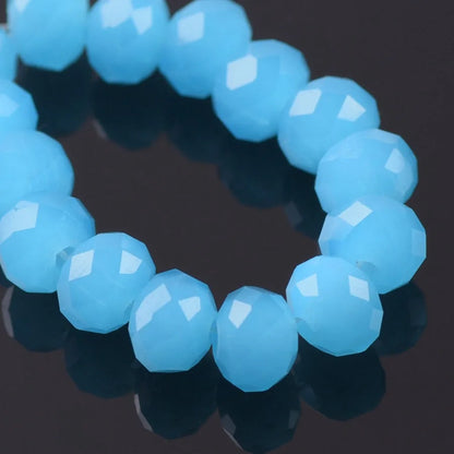 Czech Crystal Spacer Beads - Rondelle Faceted Glass Beads in Multiple Sizes for DIY Jewelry Making Crafts