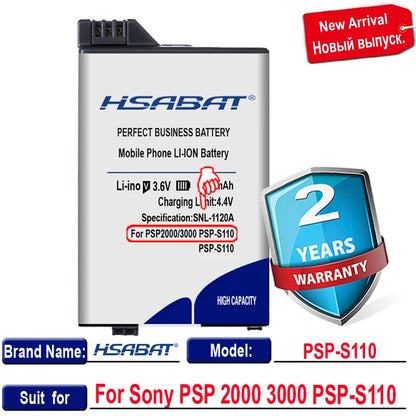 HSABAT 4300mAh Replacement Battery for Sony PSP2000/PSP3000/PSP-S110 — Portable Gamepad Power Pack