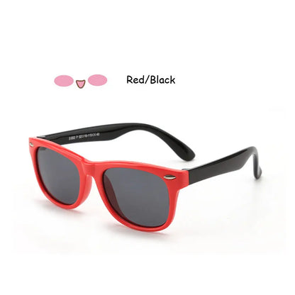 Kids Polarized Sunglasses – Classic Designer UV Protection Eyewear with TAC Lenses & TR90 Flexible Safety Frame for Boys & Girls