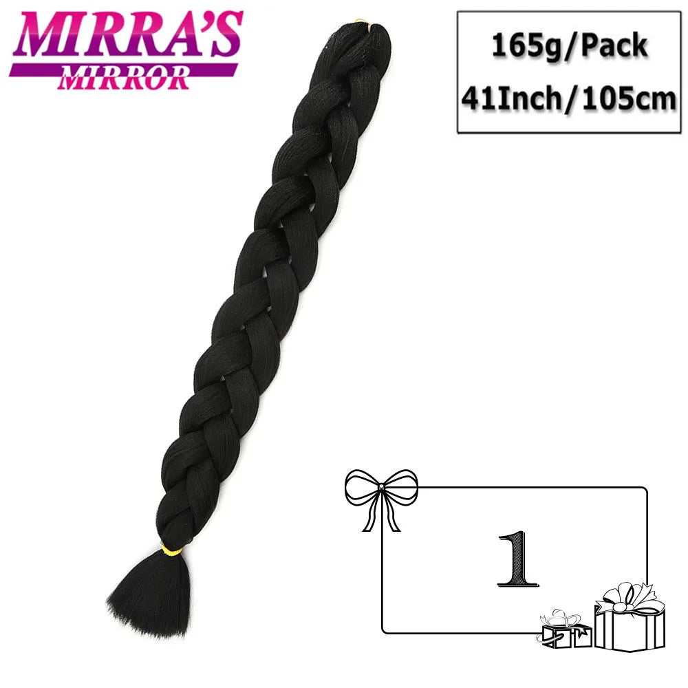 41" Jumbo Braiding Hair Extensions – Purple, Pink & Blue Ombre Synthetic Hair for Box Braids, Wholesale Support