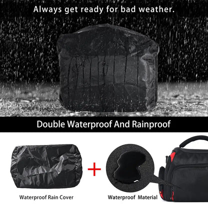 FOSOTO Waterproof DSLR Camera Shoulder Bag – Professional Case for Canon, Nikon, Sony, Video & Lens Storage