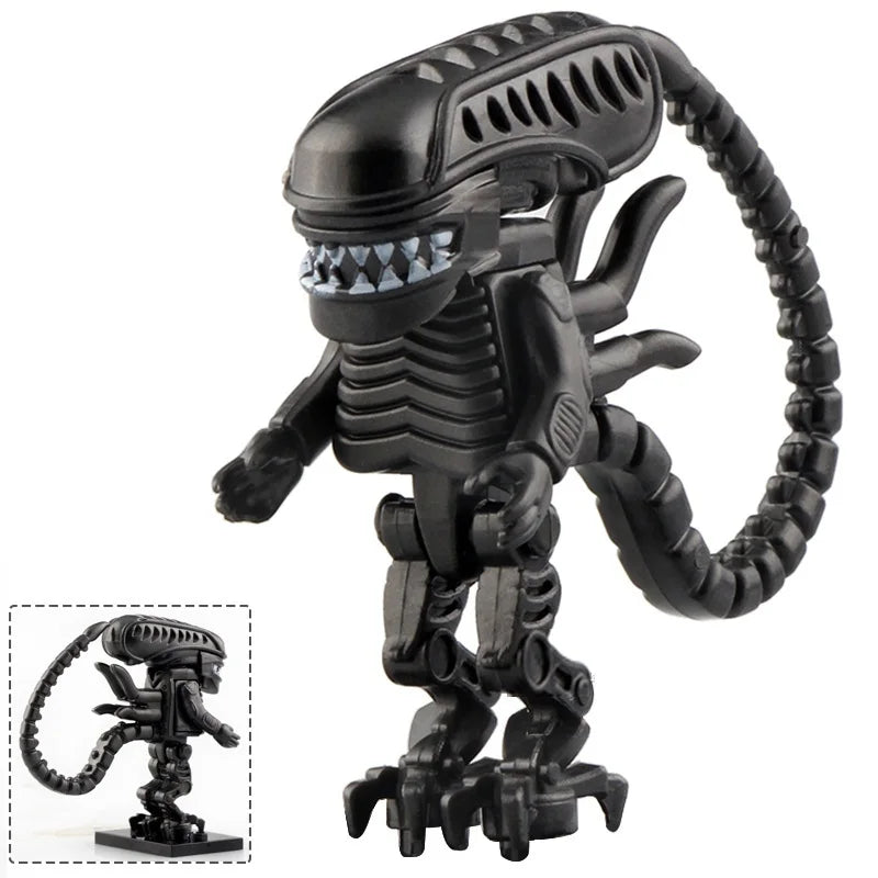 Super Heroes Model Figure Blocks – Invisible Predator vs Alien Jungle Killer Construction Toy for Children