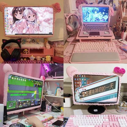 Cute Dust-proof Computer Monitor Decorative Cover - Notebook Protective Sleeve