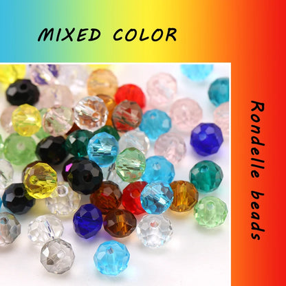 300PCS 4mm Round Crystal Glass Beads Set – Colorful Spacer Beads for Bracelet Jewelry Making & DIY Crafts (Buy 1 Get 1 Free)