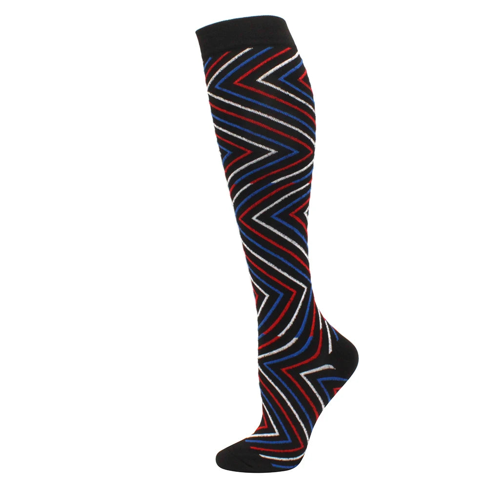 Compression Support Socks for Men & Women – Running Nursing Stockings for Edema, Varicose Veins & Blood Circulation Sports Wear