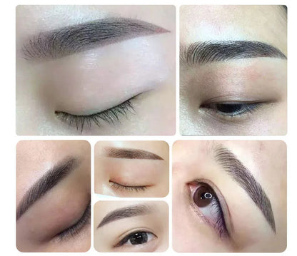 50pcs Microblading Tebori Blades — 0.18mm Permanent Makeup Needles for Eyebrows, 7/9/12/14/17/21 Manual Tattoo Needles