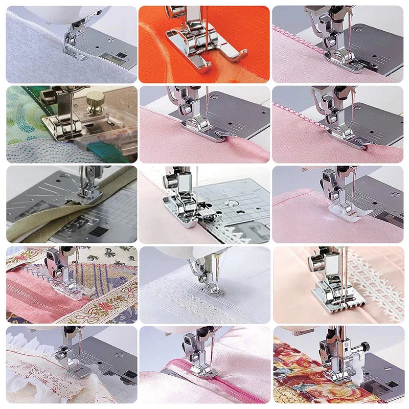 Sewing Machine Presser Foot Kit: Household Knitting Accessories for Brother, Babylock, Singer, Janome, Elna, Toyota