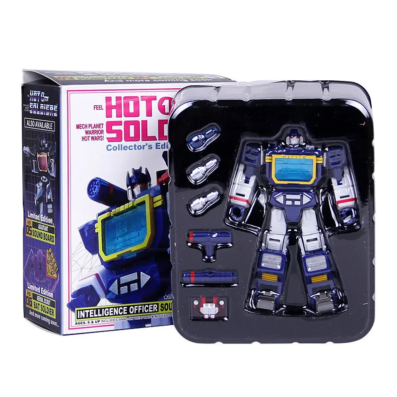 MFT HS-03 Soundwave Action Figure - Mini G1 Transformation Robot Toy With Laserbeak Collectible Gift