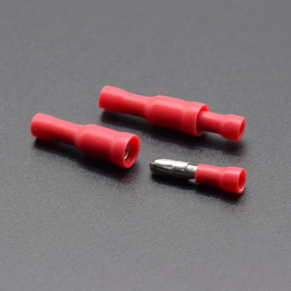 50/25/100pcs Male & Female Insulated Bullet Electrical Wire Connectors Crimp Terminal Kit for 22–16 AWG Audio & Automotive Wiring