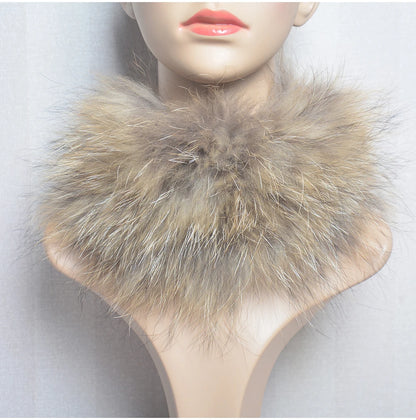 2025 Real Fox Fur Scarf and Headband – Luxury Winter Neck Warmer for Women, 100% Natural Fur, Elastic Ring Muffler