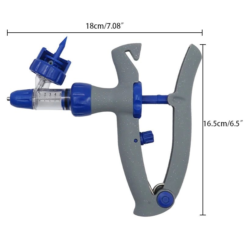 Automatic Veterinary Syringe 1ml/2ml/5ml — Adjustable Continuous Injection for Livestock, Pigs, Cattle, Sheep