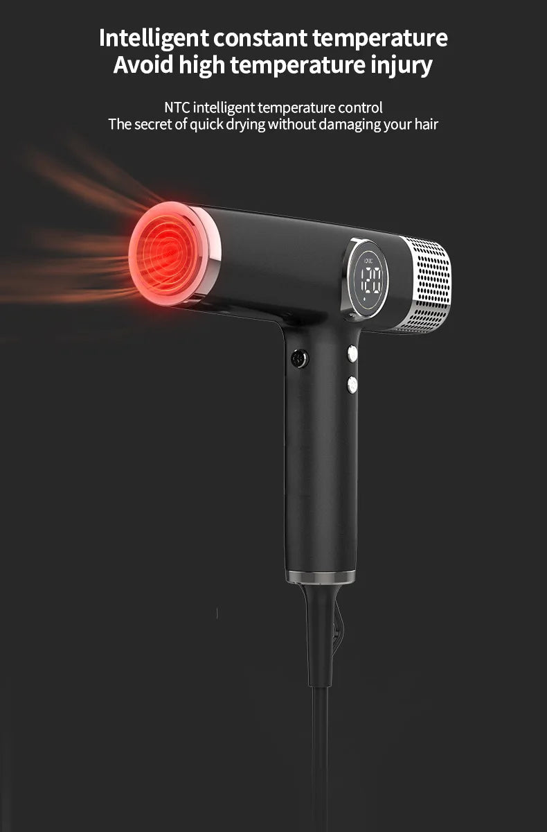 1800W Professional Salon Hair Dryer — High-Speed Brushless BLDC Motor with Negative Ion