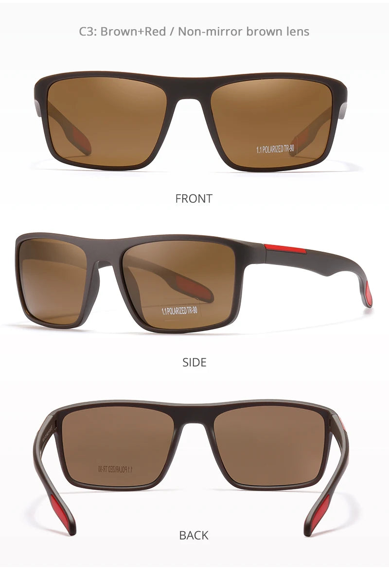KDEAM Ultra-Light Polarized Sports Sunglasses for Men & Women – TAC 1.1mm Lens, Category 3 Driving Sun Glasses