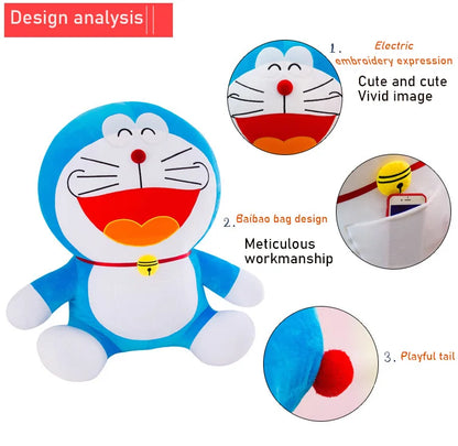 Anime Doraemon Kawaii Plush Toy – Soft Stuffed Animal Doll, Birthday Gift for Kids & Girlfriend