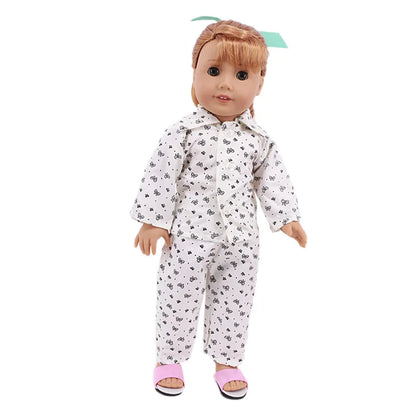 15-Style Doll Pajamas & Nightgowns – Cute Patterns for 18-Inch American & 43cm Born Dolls, Doll Accessories Toy