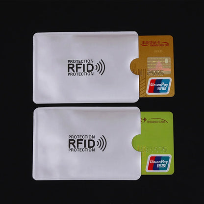 10PCS RFID Blocking Card Holder - NFC Anti Scan Aluminum Protector Case for ID & Bank Cards