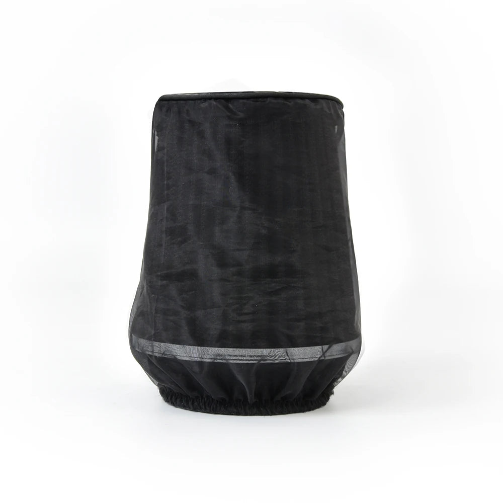 Universal Car Air Filter Protective Cover - Waterproof, Oilproof, Dustproof for Cylindrical High Flow Intake Filters, Black AIB01