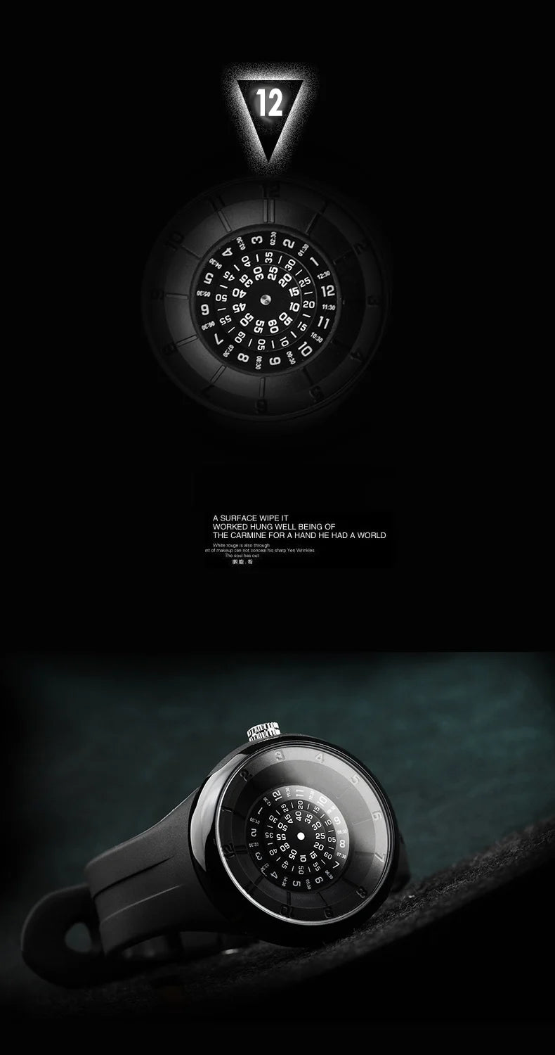 2023 Enmex Men’s Creative Industrial Quartz Watch — Digital Design Light Sports Fashion Wristwatch